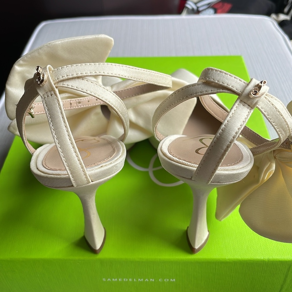 Sam Edelman Women's Halie Ankle Strap Bow High Heel Pumps - size 7.5 - Picture 7 of 16